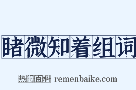 睹微知着组词是什么意思的图片